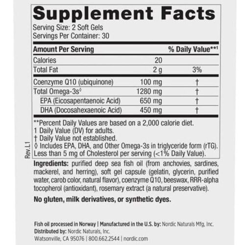 dau ca omega 3 nordic naturals ultimate omega coq10 60 softgels 101025 kc