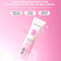 Kem chống nắng Cell Fusion C Aqua Tone Up Sunscreen 100 SPF50 50ml 5 kem chong nang cell fusion c aqua tone up sunscreen 100 spf50 50ml 281025 kd