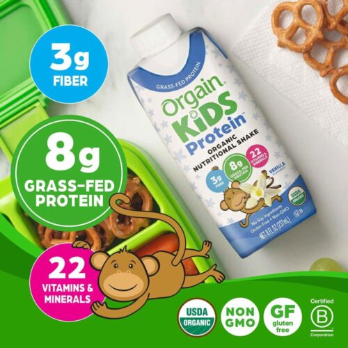 Sữa Protein cho trẻ em Orgain Kids Protein Organic Nutritional Shake Vanilla 237ml Thùng 18 Hộp 13 sua protein cho tre em orgain kids protein organic nutritional shake vanilla 237ml thung 18 hop 061025 kb