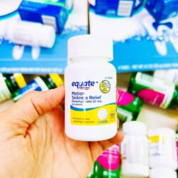 vien uong giam say tau xe equate motion sickness relief dimenhydrinate 50mg 100 tablets 161025 ka