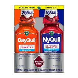 Siro Vicks DayQuil & NyQuil Diabetes Cold & Flu 354ml x2