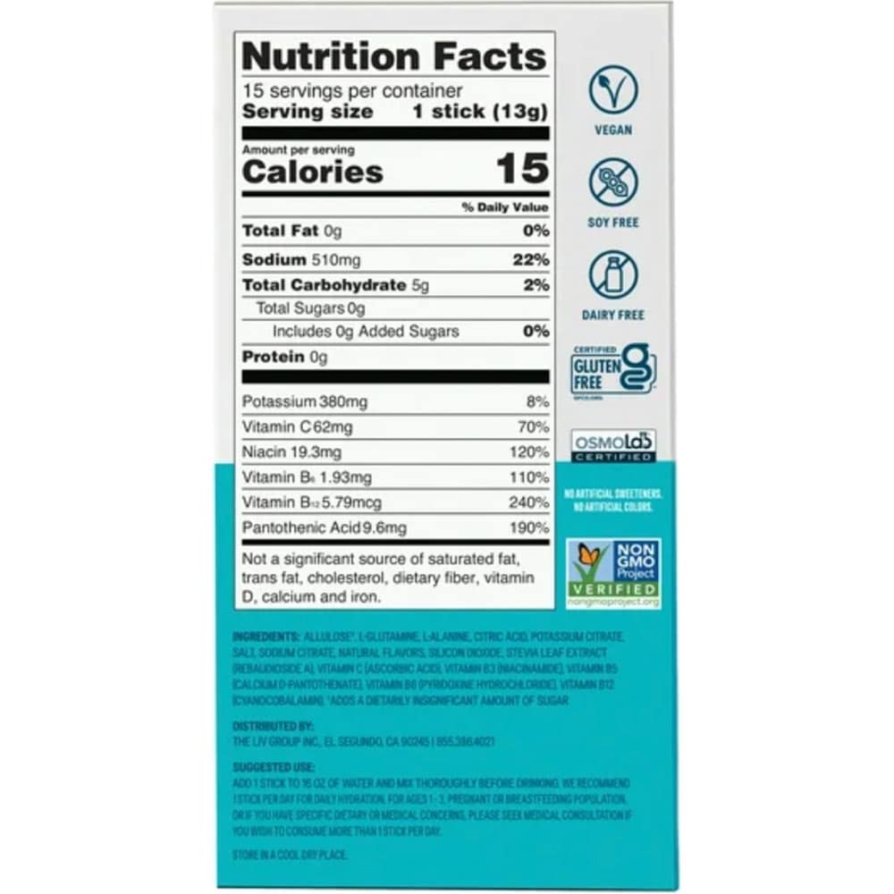 Bột điện giải Liquid I.V. Hydration Multiplier 15 gói (White Peach Sugar-Free) 4 Bột điện giải Liquid I.V. Hydration Multiplier 15 gói (White Peach Sugar-Free) - Ảnh 4