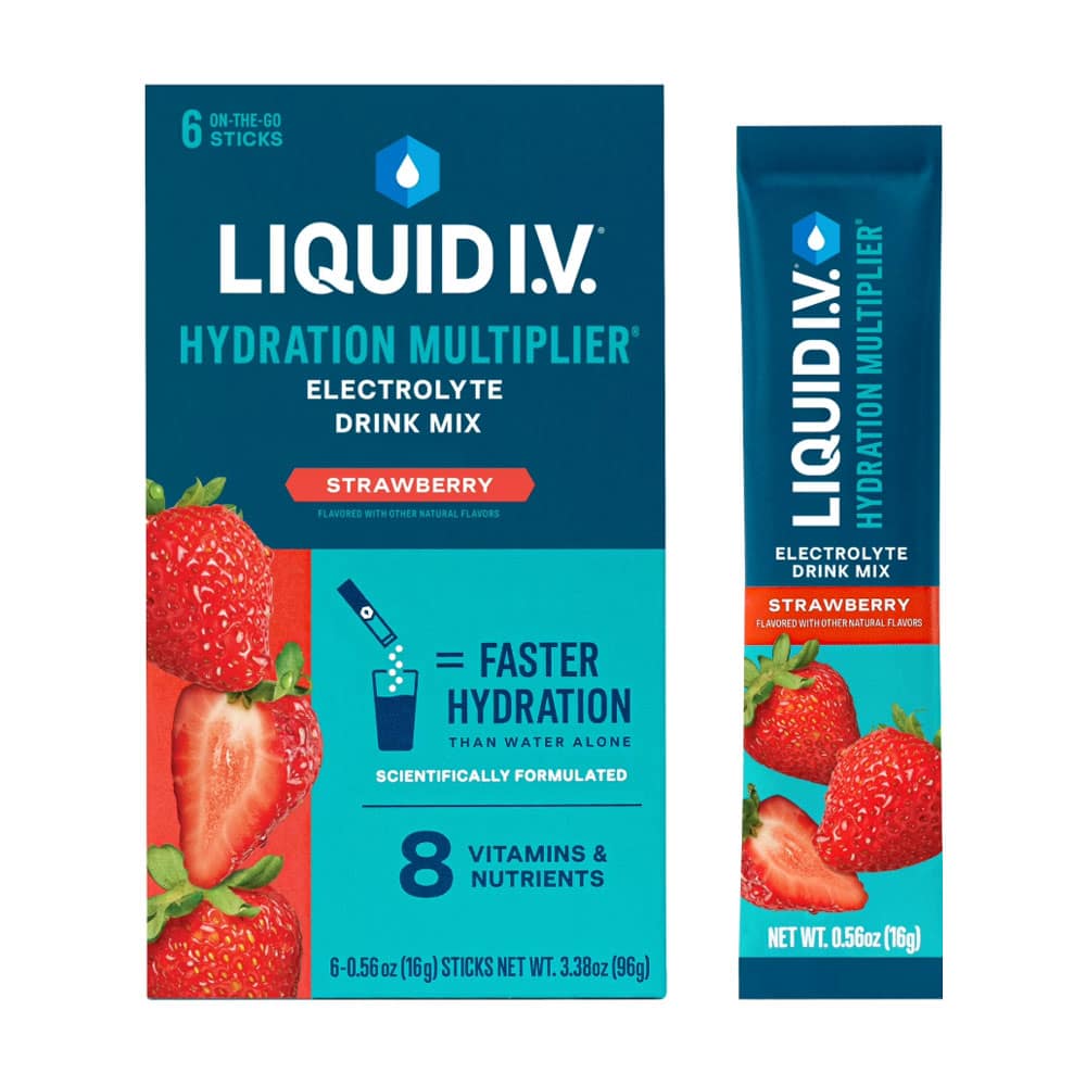 Bột điện giải Liquid I.V. Hydration Multiplier 6 gói (Strawberry) 3 Bột điện giải Liquid I.V. Hydration Multiplier 6 gói (Strawberry) - Ảnh 3