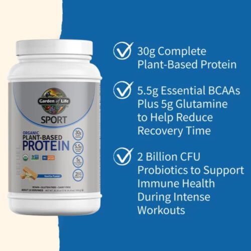 bot protein thuc vat huu co garden of life sport organic plant based protein vanilla 855g 081225 kb