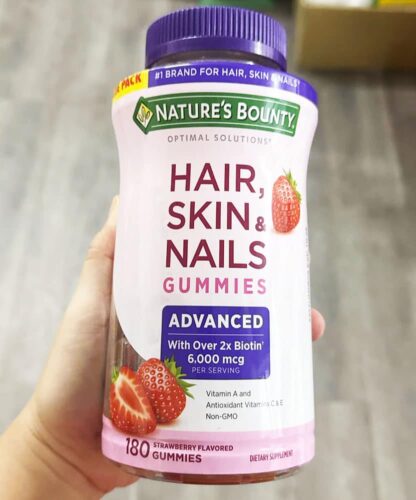 Kẹo dẻo làm đẹp da móng và tóc Nature’s Bounty Advanced Hair Skin & Nails Gummies 180 viên 26 keo deo lam dep da mong va toc natures bounty advanced hair skin nails gummies 180 vien 161225 ka