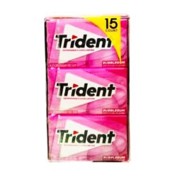 Sing gum Mỹ không đường Trident BubbleGum 14 Sticks x15 Pack