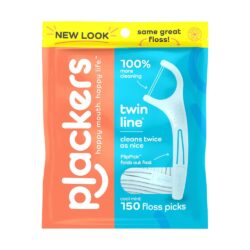 Tăm chỉ nha khoa Plackers Twin-Line 150 chiếc (Cool Mint)