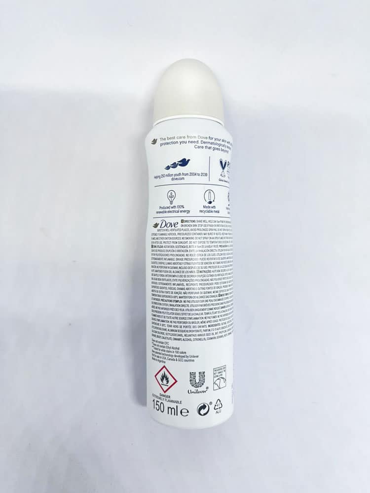 Xịt khử mùi mồ hôi Dove Invisible Dry 48H Moisturising Cream 150ml - Ảnh 3