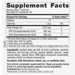 dau ca omega 3 nordic naturals ultimate omega 1075mg one daily 30 softgels 160126 kc