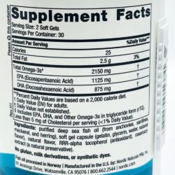 Dầu cá Omega-3 Nordic Naturals Ultimate Omega 2X (2150mg) 60 Softgels (Không hộp giấy) 11 dau ca omega 3 nordic naturals ultimate omega 2x 2150mg 60 softgels khong hop giay 1001266 ke