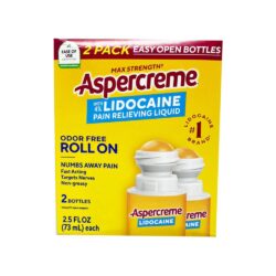 Dầu giảm đau dạng lăn Max Strength Aspercreme 4% Lidocaine Pain Relief Liquid Roll-On 73ml x2