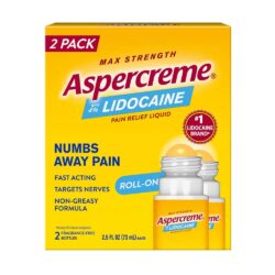 Dầu giảm đau dạng lăn Max Strength Aspercreme 4% Lidocaine Pain Relief Liquid Roll-On 73ml x2