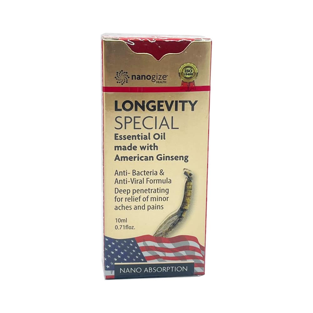 Dầu gió nhân sâm Nanogize Longevity Special American Ginseng 10ml 1 Dầu gió nhân sâm Nanogize Longevity Special American Ginseng 10ml