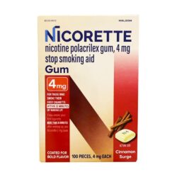 Kẹo cai thuốc Nicorette Gum Cinnamon Surge 4mg 100 viên