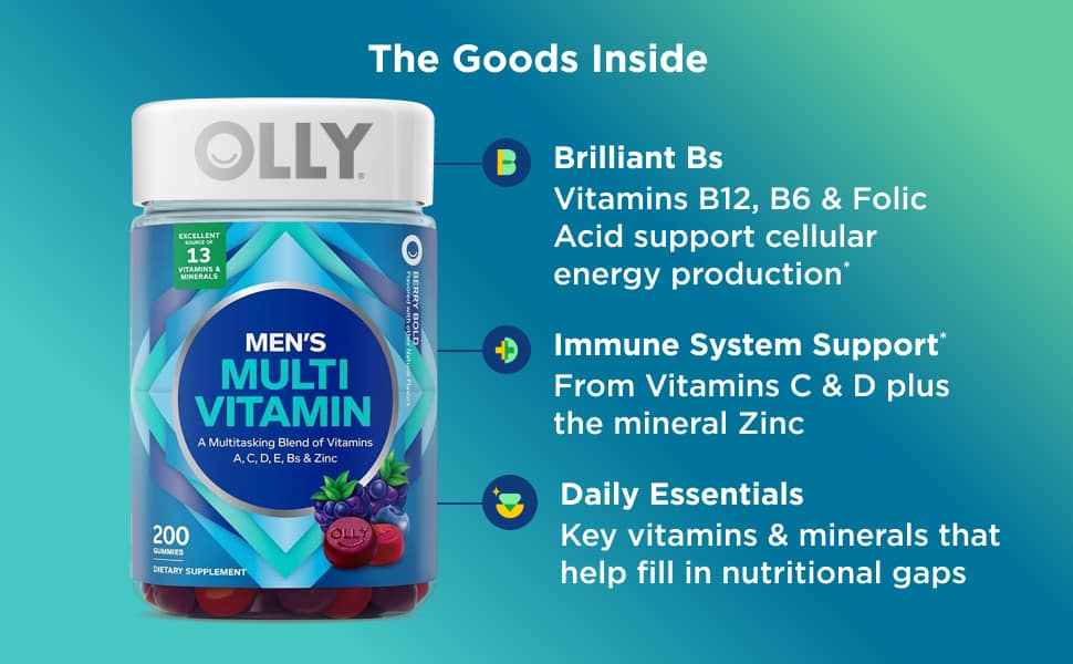 keo deo bo sung vitamin cho nam olly mens multivitamin 200 gummies 200126 ke