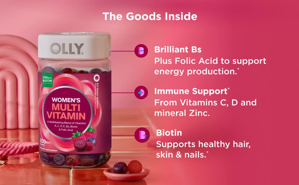 keo deo bo sung vitamin cho nu olly womens multivitamin 200 gummies 200126 ke