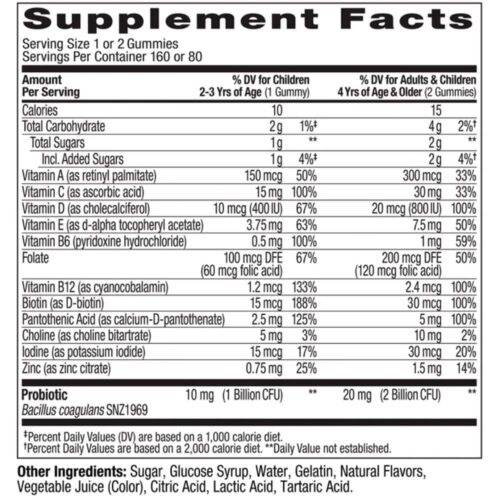 keo deo bo sung vitamin cho tre olly kids multivitamin probiotic 160 gummies 200126 kd