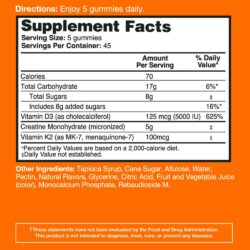 keo deo ho tro co xuong zena creatine monohydrate d3k2 225 gummies 200126 kc