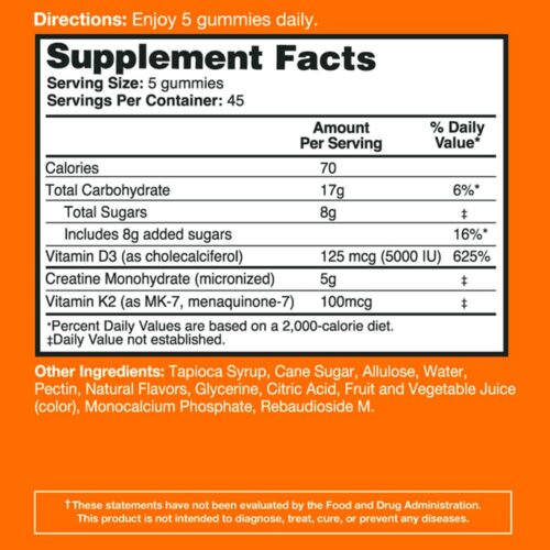 keo deo ho tro co xuong zena creatine monohydrate d3k2 225 gummies 200126 kc