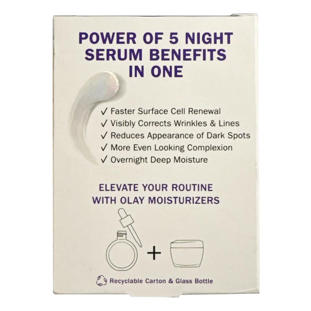 Serum 5in1 dưỡng ẩm, sáng da, giảm nếp nhăn ban đêm Olay Super Serum Night Repair 30ml 4 Serum 5in1 dưỡng ẩm, sáng da, giảm nếp nhăn ban đêm Olay Super Serum Night Repair 30ml - Ảnh 4