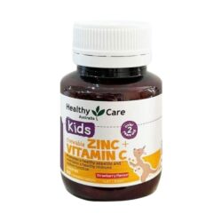 Viên nhai bổ sung kẽm Vitamin C cho trẻ Healthy Care Kids Zinc Vitamin C Chewable 60 viên