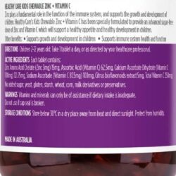 Viên nhai bổ sung kẽm Vitamin C cho trẻ Healthy Care Kids Zinc Vitamin C Chewable 60 viên 5 vien nhai bo sung kem vitamin c cho tre healthy care kids zinc vitamin c chewable 60 vien 060126 kb