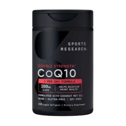 Viên uống bổ sung CoQ10 Double Strength Sports Research CoQ10 200mg 150 Softgels