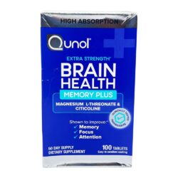 Viên uống hỗ trợ trí não Qunol Brain Health Memory Plus 100 Tablets