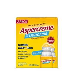 Dầu giảm đau dạng lăn Max Strength Aspercreme 4% Lidocaine Pain Relief Liquid Roll-On 73ml x2