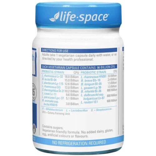 vien uong 96 ty loi khuan life space triple strength probiotic 96 billion cfu 30 hard capsules 040226 kb