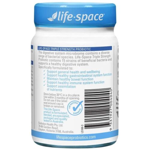 vien uong 96 ty loi khuan life space triple strength probiotic 96 billion cfu 30 hard capsules 040226 kc