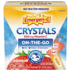 Emergen-C Crystals On-the-Go Hương Dâu Strawberry Burst, 60 Gói