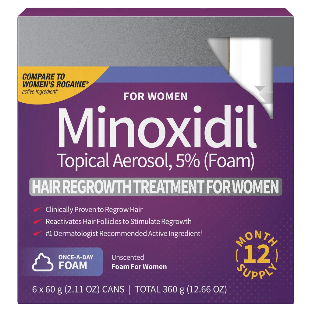 Bọt mọc tóc dành cho nữ Kirkland Signature Women’s Minoxidil by Perrigo Hair Regrowth Treatment 60g x6 1 Bộ 6 chai Women’s Minoxidil by Perrigo Hair Regrowth Treatment 60 ml