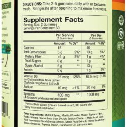 Kẹo dẻo tảo xoắn Nutrex Hawaii Pure Hawaiian Spirulina Plus Vitamin D3 200mg 120 Gummies vị Tropical 5 keo deo tao xoan nutrex hawaii pure hawaiian spirulina plus vitamin d3 200mg 120 gummies vi tropical 030426 ka