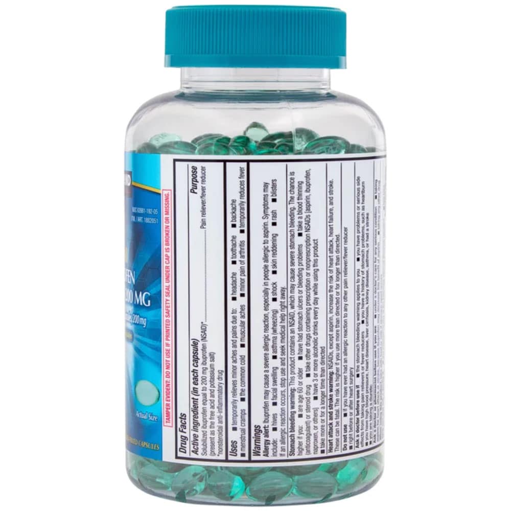 Viên giảm đau hạ sốt Kirkland Signature Mini Ibuprofen 200mg 500 Liquid-Filled Capsules 2 Viên giảm đau hạ sốt Kirkland Signature Mini Ibuprofen 200mg 500 Liquid-Filled Capsules - Ảnh 2