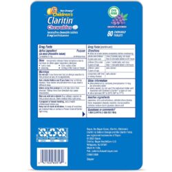 Viên nhai chống dị ứng cho trẻ Claritin Children’s Dye-Free Chewables 80 viên (Grape) 8 vien nhai chong di ung cho tre claritin childrens dye free chewables 80 vien grape 280326 ka