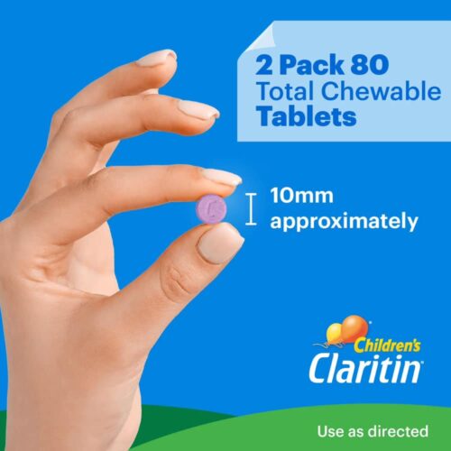 Viên nhai chống dị ứng cho trẻ Claritin Children’s Dye-Free Chewables 80 viên (Grape) 19 vien nhai chong di ung cho tre claritin childrens dye free chewables 80 vien grape 280326 kc