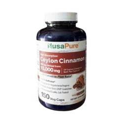 Viên uống hỗ trợ đường huyết từ quế NusaPure Ceylon Cinnamon 10000mg 150 Capsules