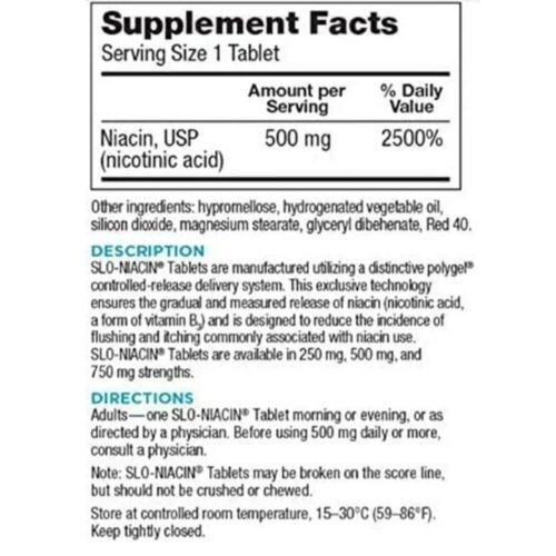 vien uong niacin slo niacin 500mg 175 tablets 030426 ka