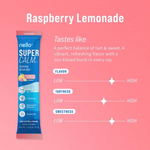 bot pha uong nello supercalm drink mix 26 goi raspberry lemonade strawberries cream 180426 kj rasp