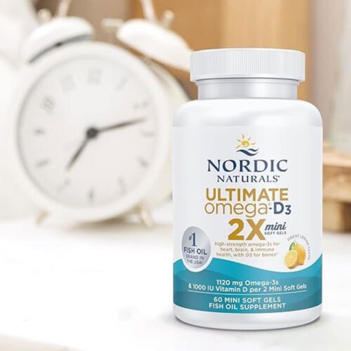 dau ca omega 3 nordic naturals ultimate omega 2x 1120mg d3 60 mini softgels lemon 110426 ka