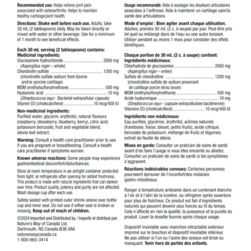 Dung dịch hỗ trợ khớp Nature’s Way Joint Movement Glucosamine 1 lít (Canada) 16 dung dich ho tro khop natures way joint movement glucosamine 1 lit canada 040426 ka