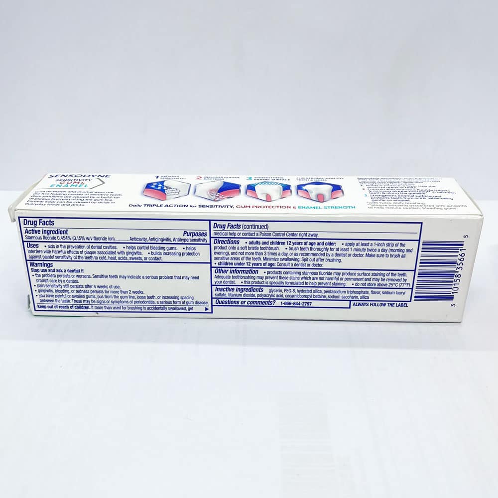 Kem đánh răng Sensodyne Sensitivity Gum & Enamel Mint 96.4g 3 Kem đánh răng Sensodyne Sensitivity Gum & Enamel Mint 96.4g - Ảnh 3