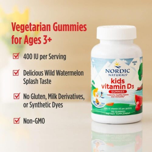 keo deo d3 cho tre tu 3 tuoi nordic naturals kids vitamin d3 400iu 120 gummies 130426 kd