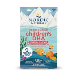 Kẹo dẻo DHA cho trẻ từ 3 tuổi Nordic Naturals Children’s DHA Zero Sugar 30 Gummy Chews vị Tropical Punch