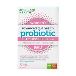 Men vi sinh Genuine Health Women's Advanced Gut Health Daily Probiotics 50 Billion CFU 30 Vegan Capsules