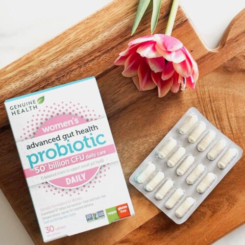 men vi sinh genuine health womens advanced gut health daily probiotics 50 ty cfu 30 vegan capsules 1665691 090426 kc