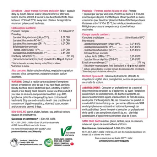 men vi sinh jamieson womens cranberry advanced probiotic 65 vegetarian capsules 040426 kc