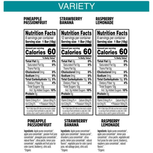 thanh trai cay huu co pure organic layered fruit bars variety pack hop 28 thanh 3 vi 220426 kf