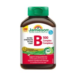 Viên uống bổ sung Vitamin B Jamieson Ultra Strength B100 Complex 240 Caplets